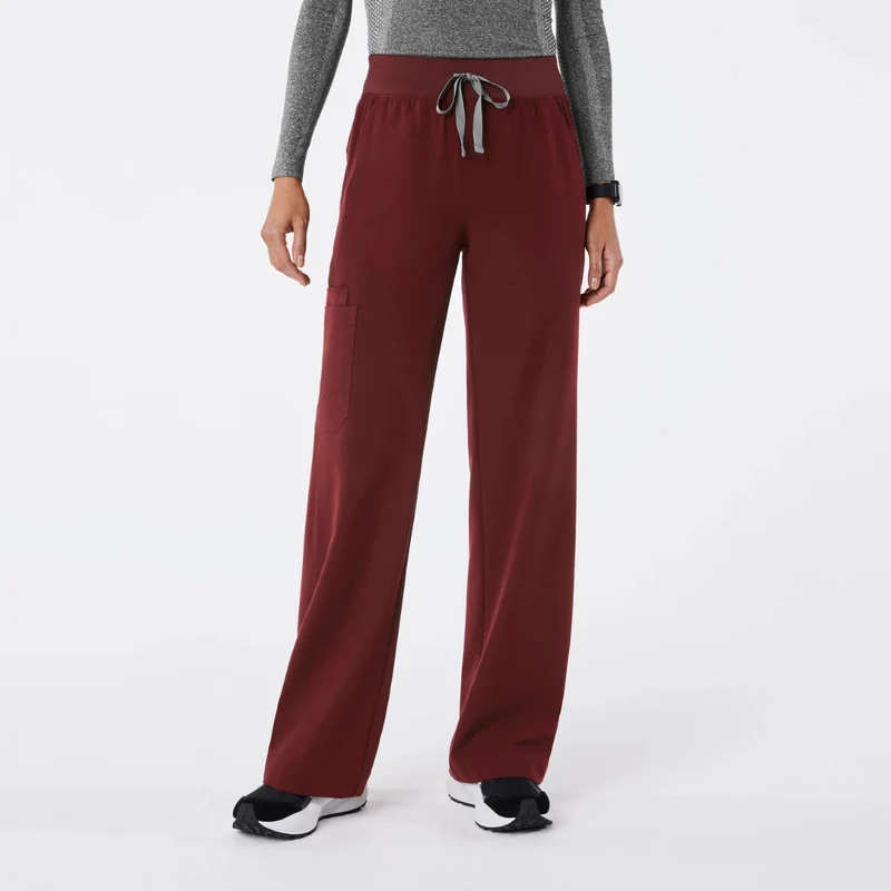 Pantalon Médical à Taille Haute et Jambes Larges