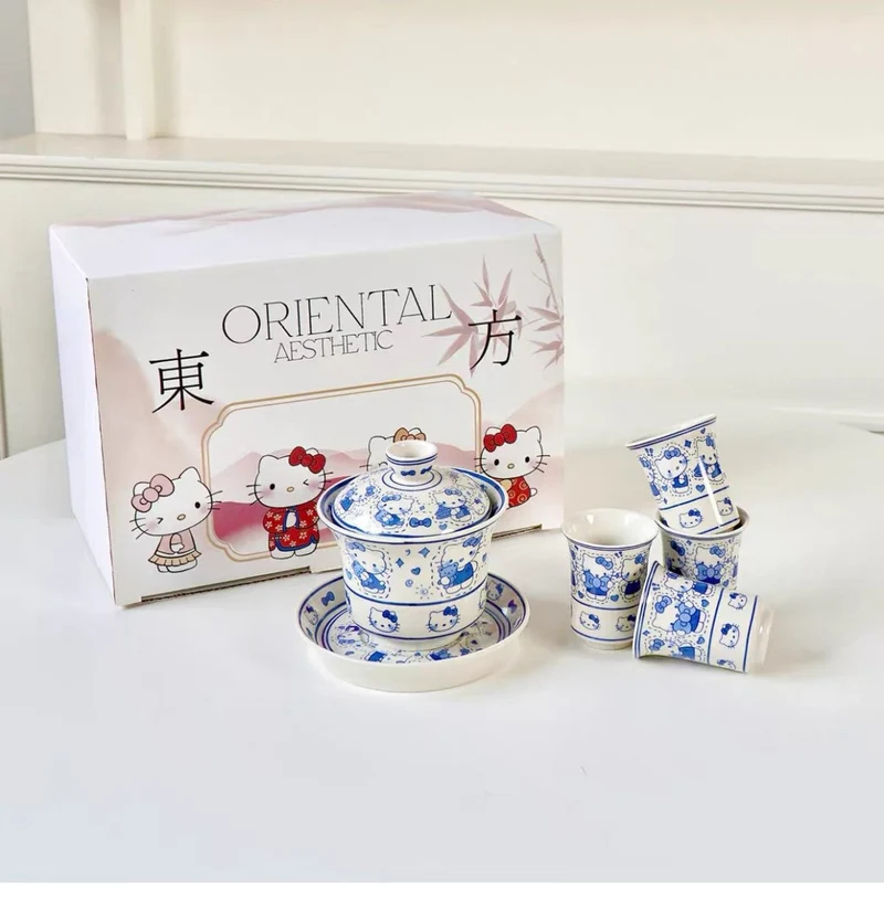 Verspielte Gaiwan- und Teetassenkollektion im Cartoon-Stil (Limitierte Auflage)