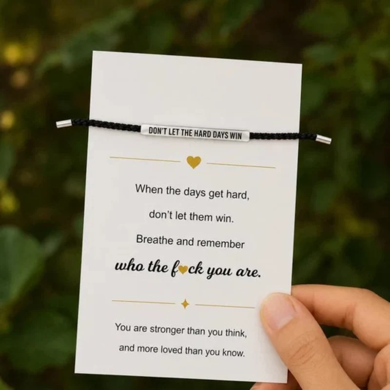 Bracelet de motivation en corde tressée