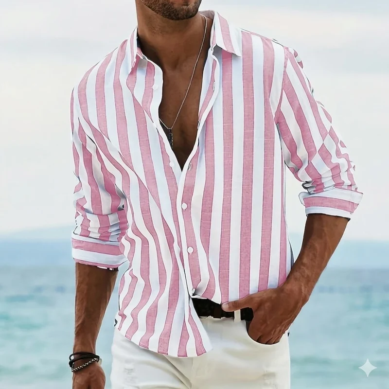 Chemise Rayée Homme Légère