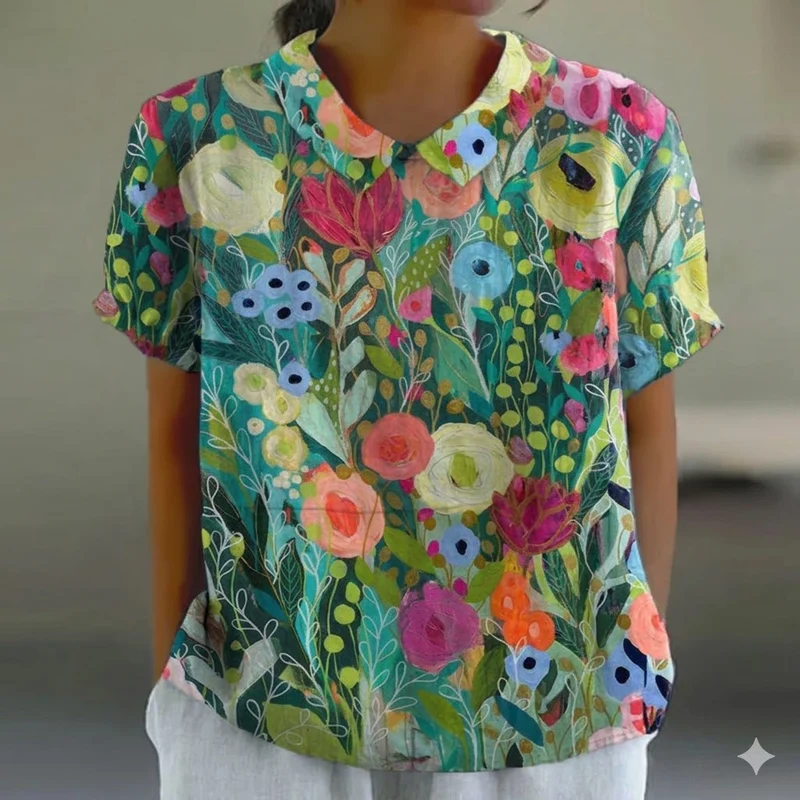 Chemise Fleurie Élégante pour Femme