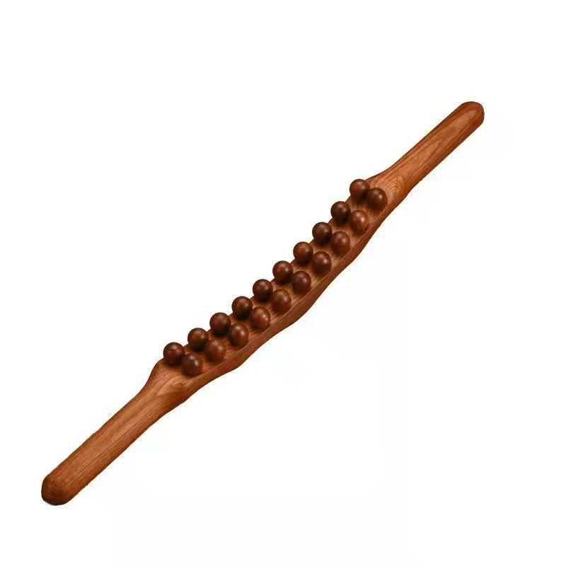 Bâton de massage en bois pour drainage lymphatique et détente