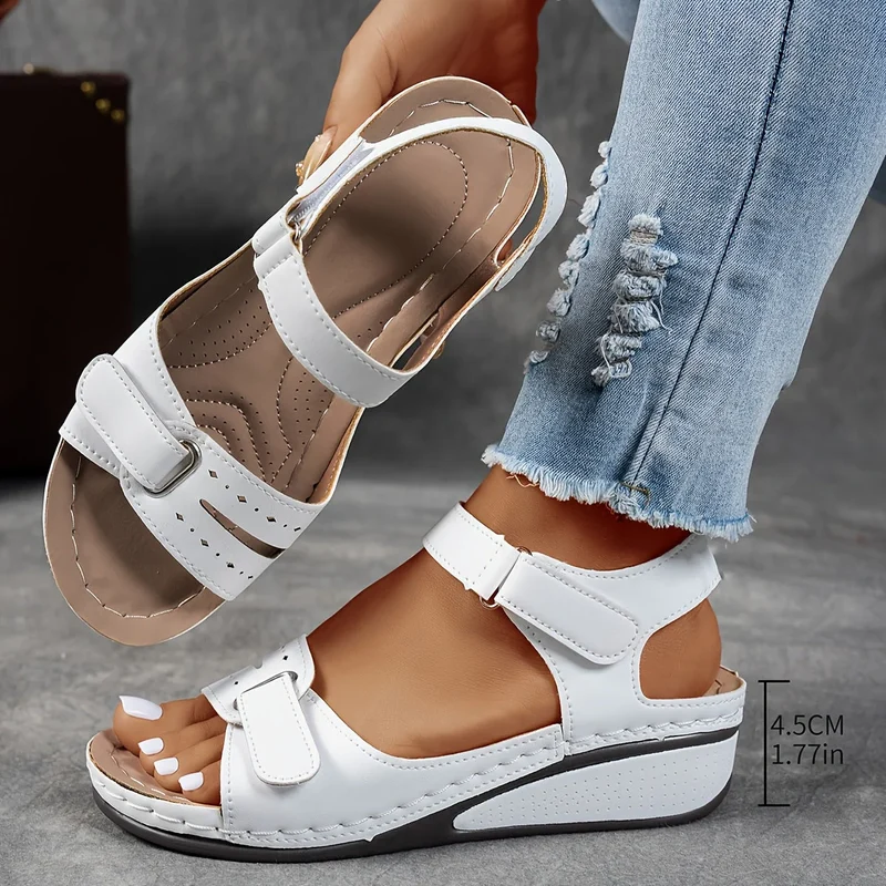 Sandales Confort Compensées Ergonomiques Femme