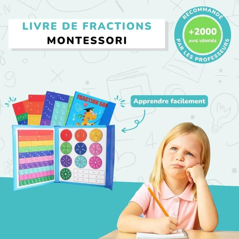 Livre Magnétique de Fractions Montessori