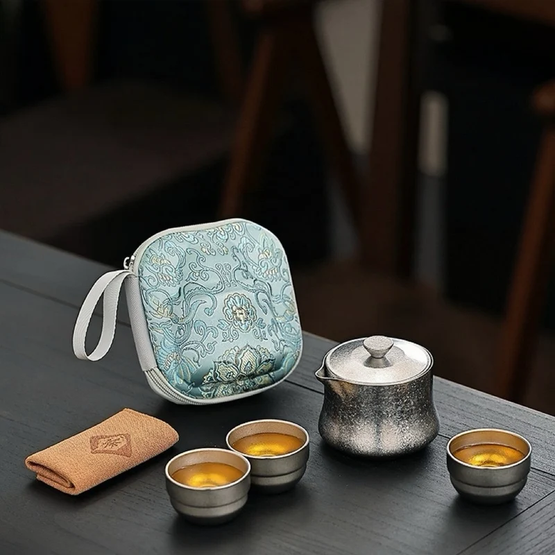 Quiet Path – Lebenslanges doppelwandiges Reise-Teeset aus Titan