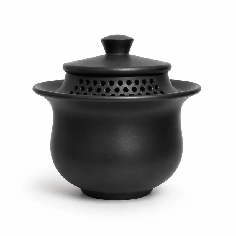 Jianshui Handgefertigte Gaiwan aus schwarzem Ton, einfach zu bedienen