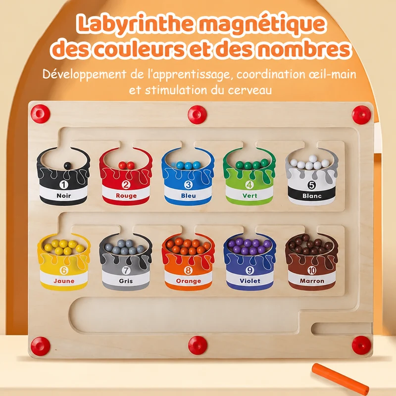 Labyrinthe magnétique éducatif pour enfants
