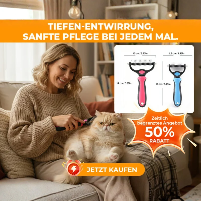 Brosse Démêlante pour Chat et Animaux
