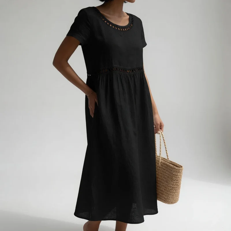 Robe Longue Brodée Femme