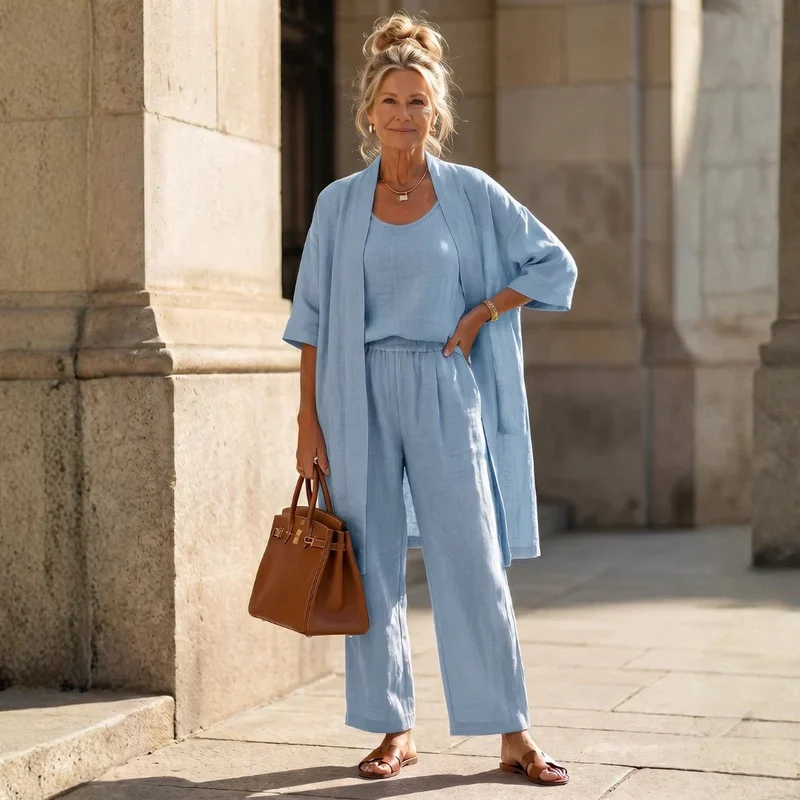 Ensemble en lin léger femme