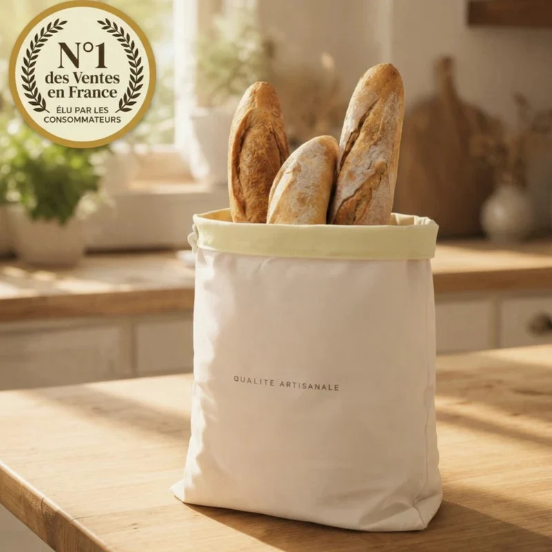 Sac conservation pain tissu naturel