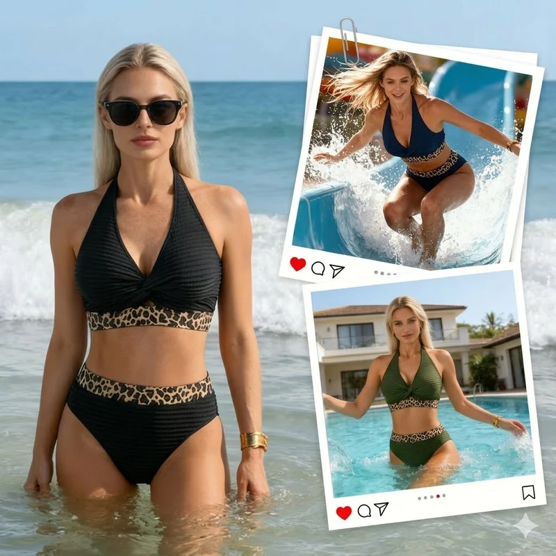 Bikini imprimé léopard