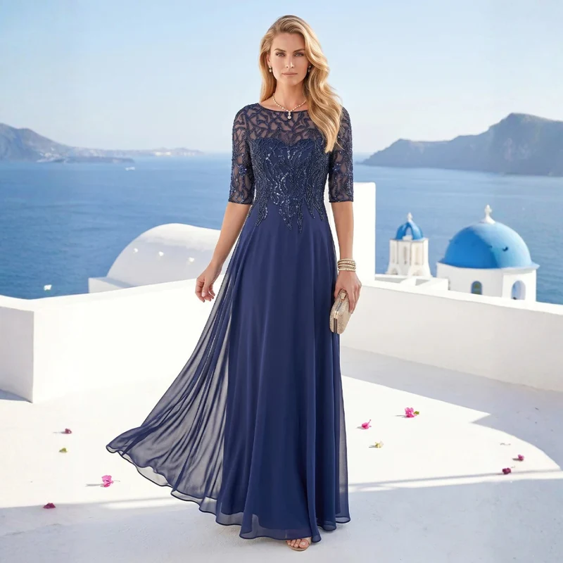 Robe de soirée longue dentelle élégante