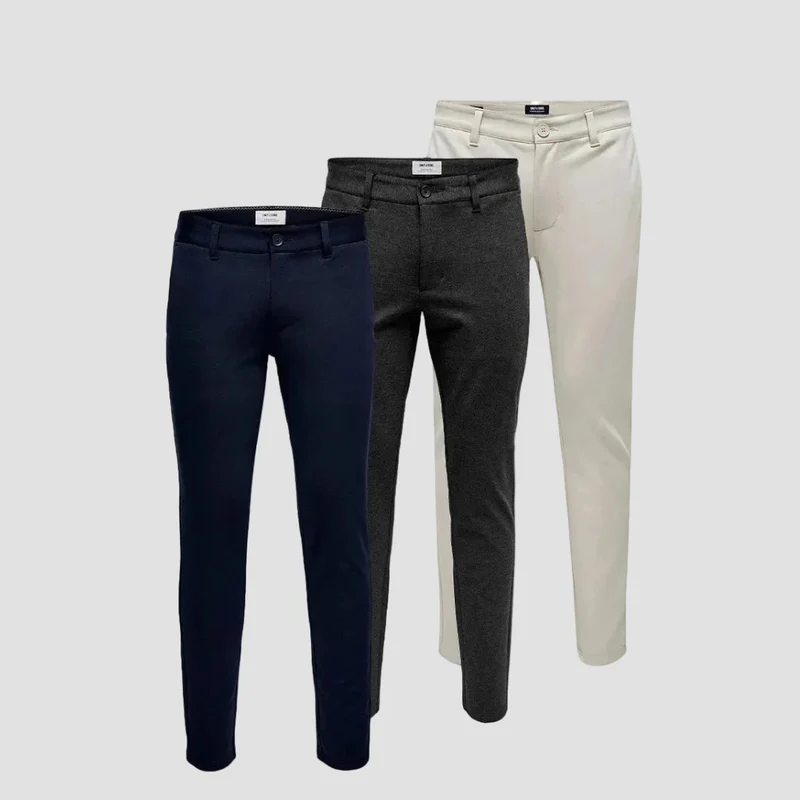 Lot de 3 pantalons confort extensibles homme