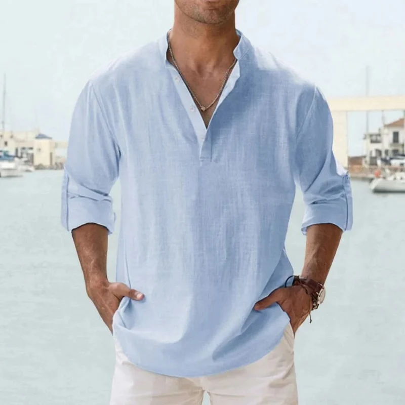 Chemise lin respirant homme été léger