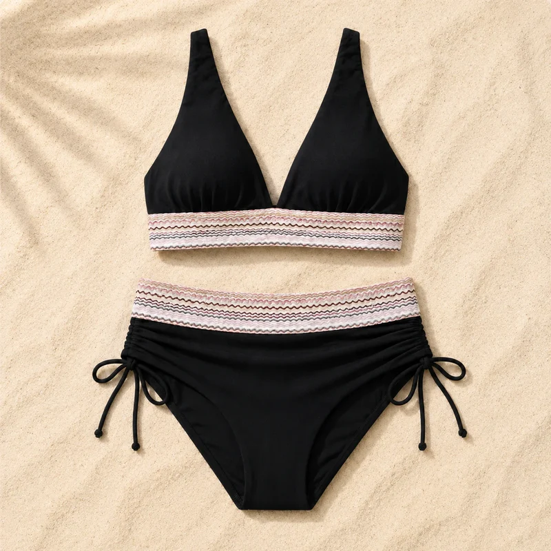 Bikini taille haute sculptant ventre plat