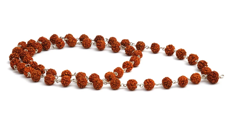 Mala-Kette aus 54 Rudraksha-Perlen
