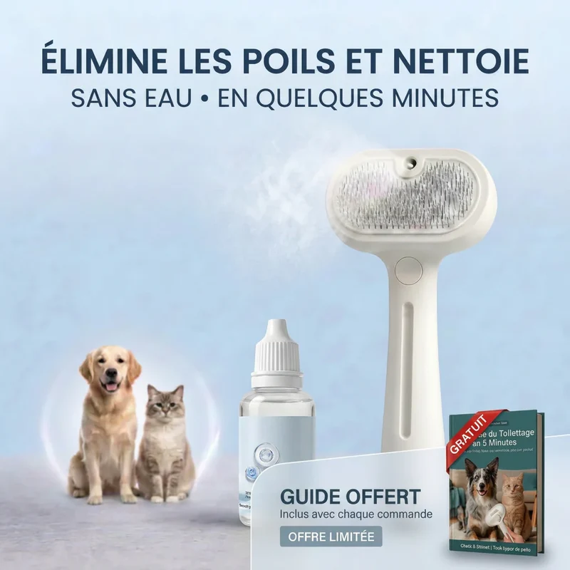 Brosse Spray de Toilettage pour Chien et Chat