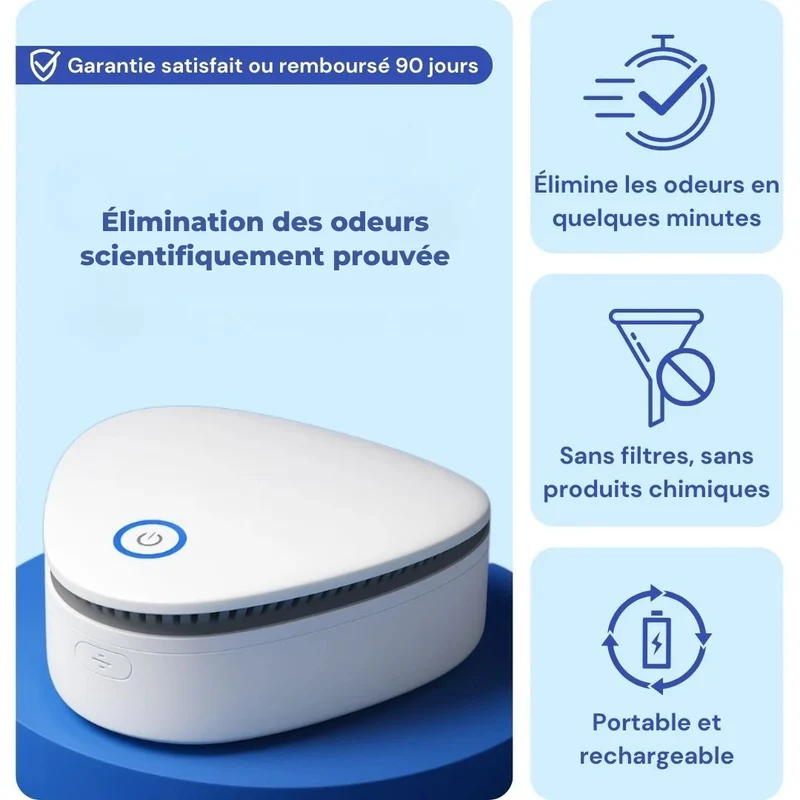 Éliminateur d'odeurs portable