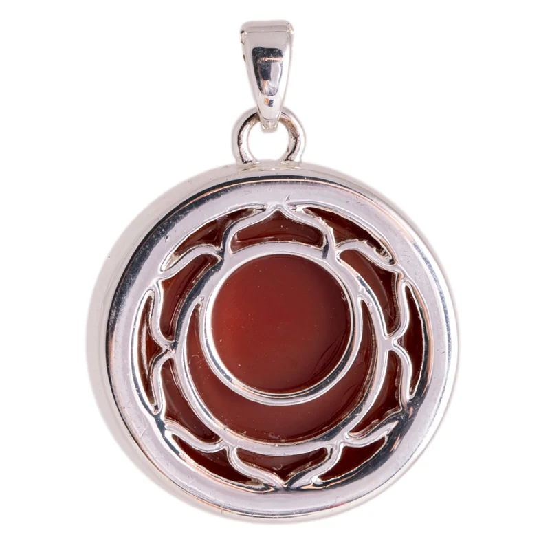 Sakral-Chakra Anhänger mit Karneol und Kette