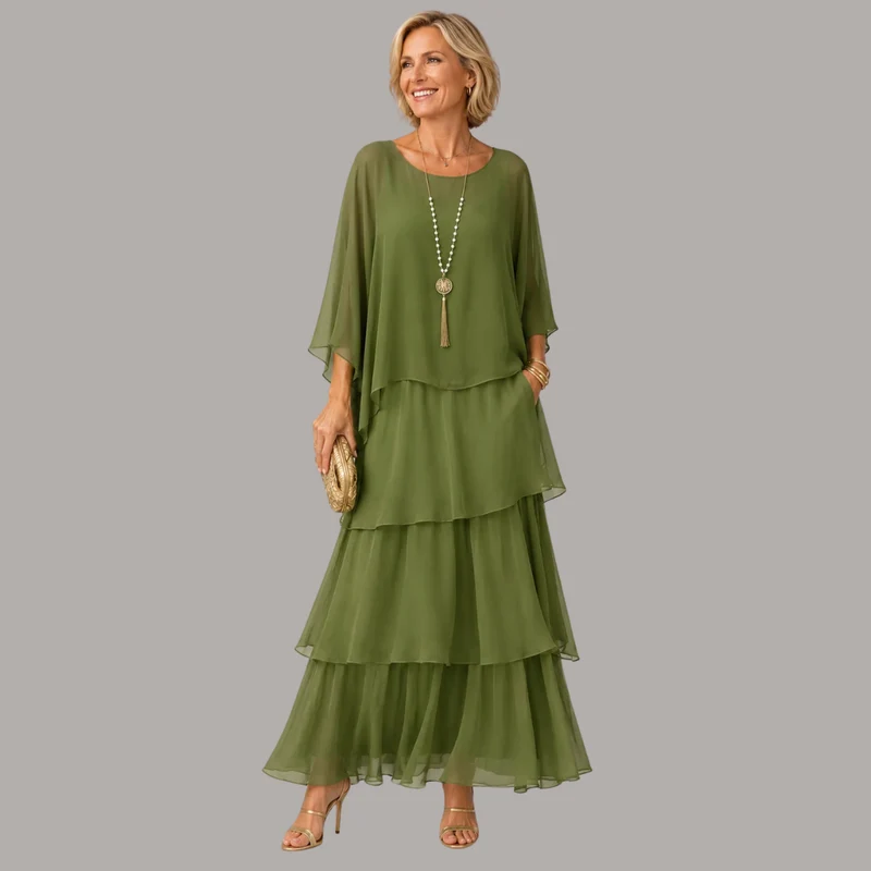 Robe Longue Fluide Femme Élégante et Confortable