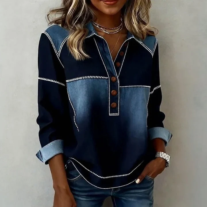 Blouse denim vintage femme