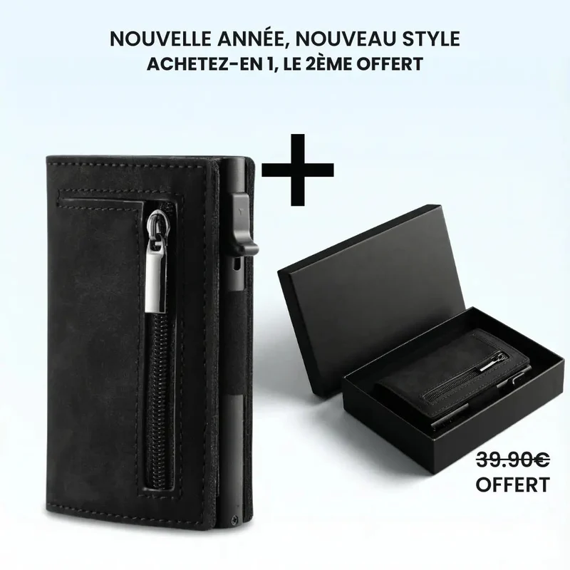 Portefeuille compact RFID sécurisé