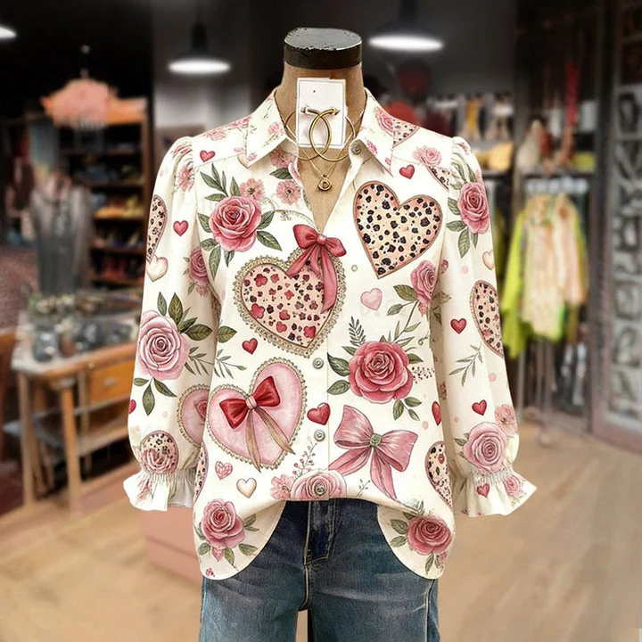 Chemise imprimée multicolore femme