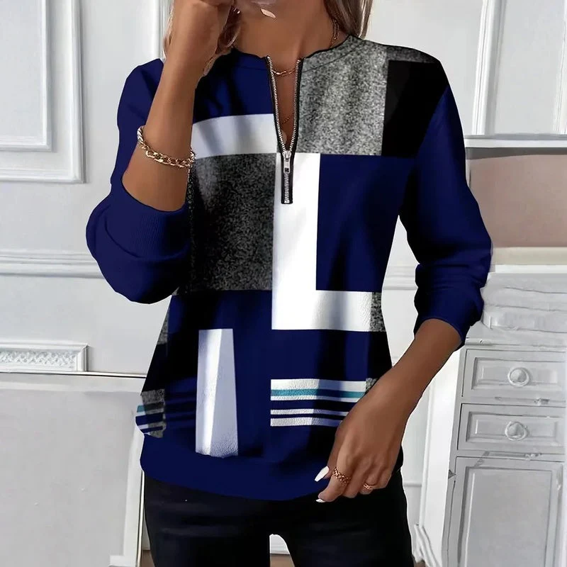 Sweat-shirt femme blocs de couleurs