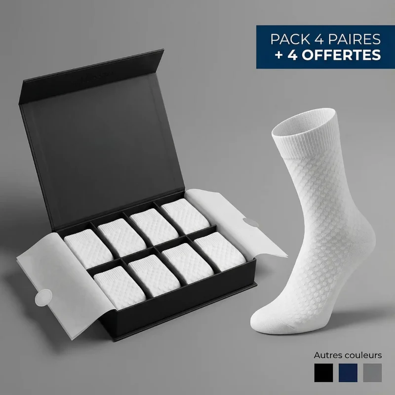 Chaussettes hautes premium confort respirant et maintien durable