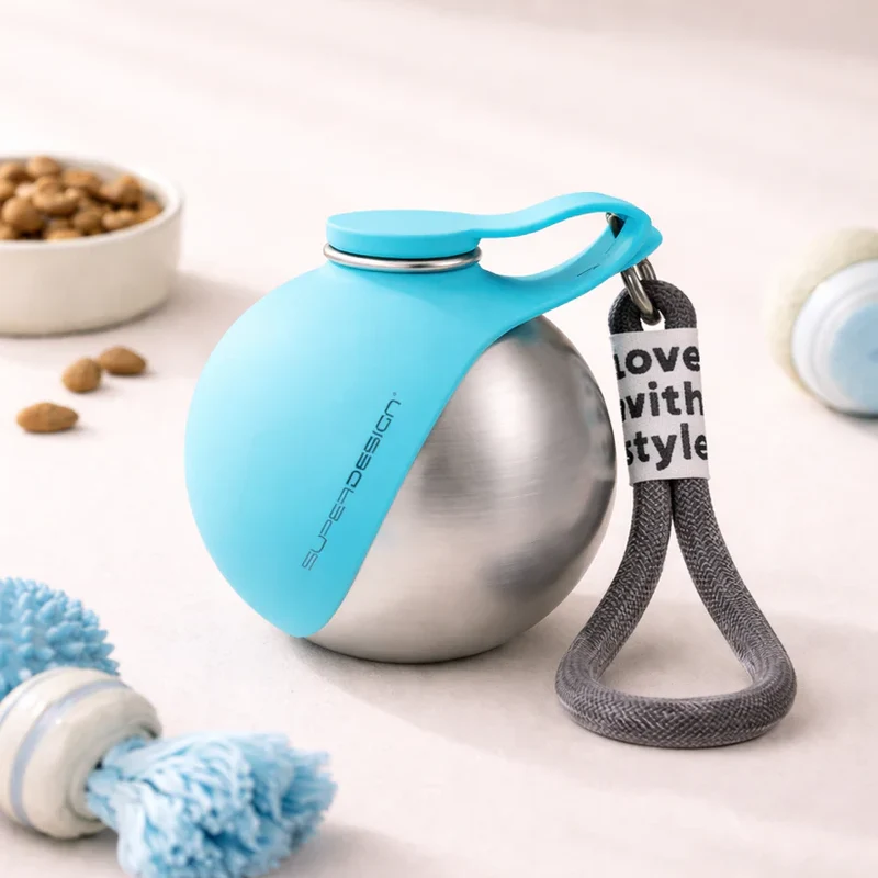 Gourde pour chien 2 en 1 avec bol intégré