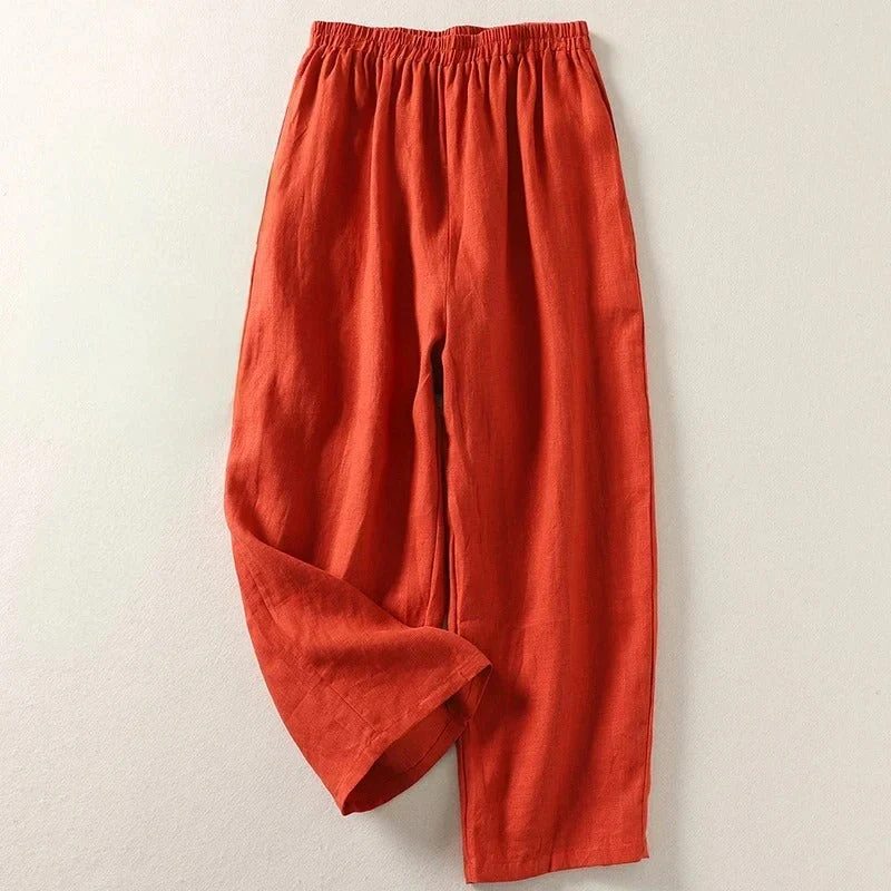 Pantalon fluide confortable taille élastique