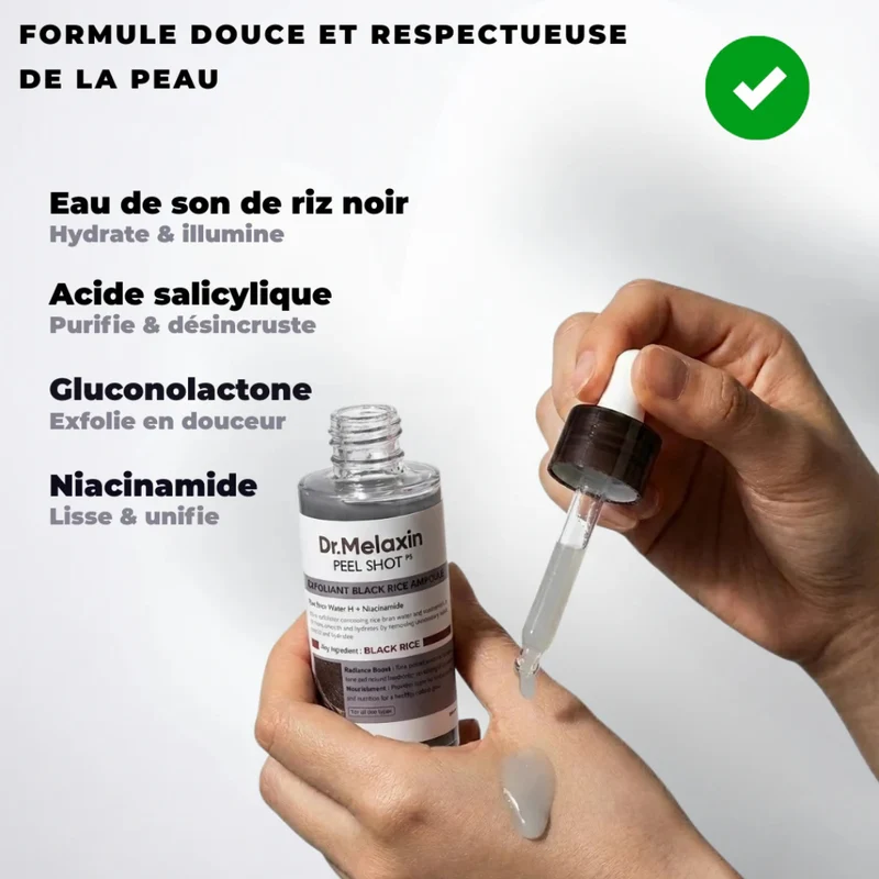Exfoliant pour le visage au riz noir