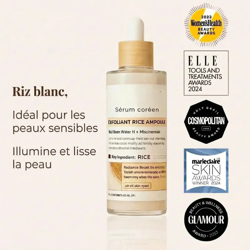 Sérum Gommant au Riz – Pour Peaux Sensibles