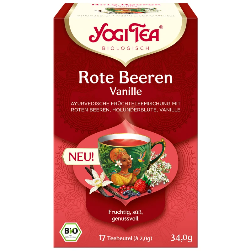 Bio Rote Beeren Vanille Teemischung, 34 g