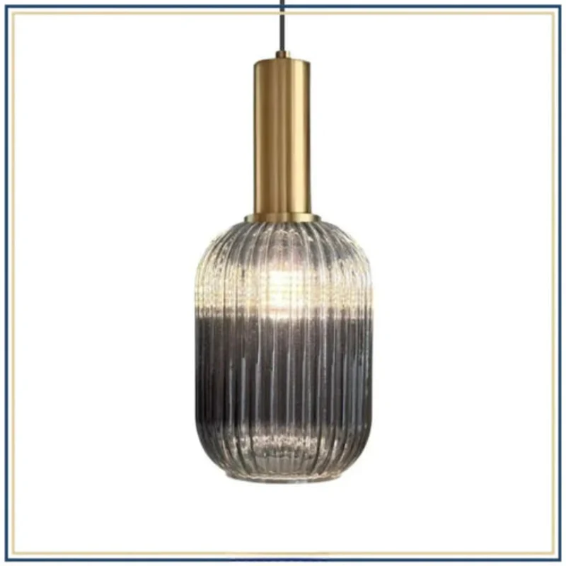 Lampadaire décoratif en verre texturé