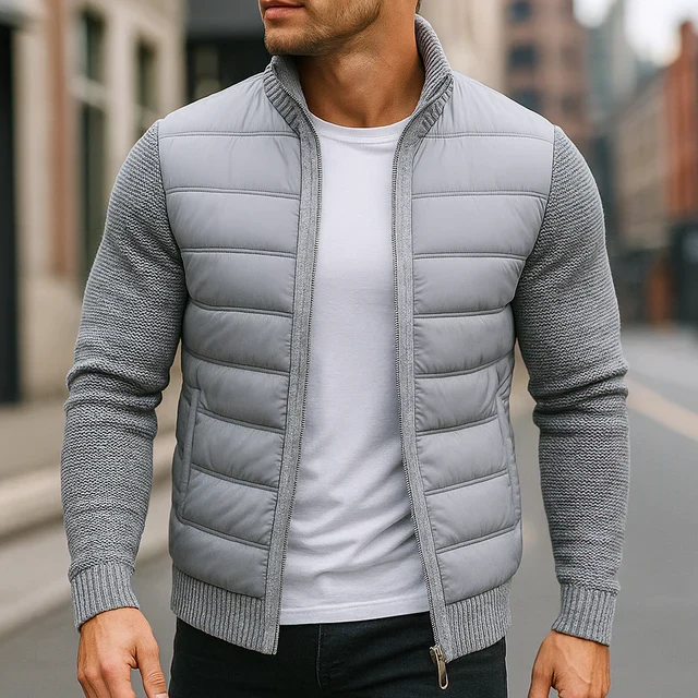 Veste matelassée en maille homme