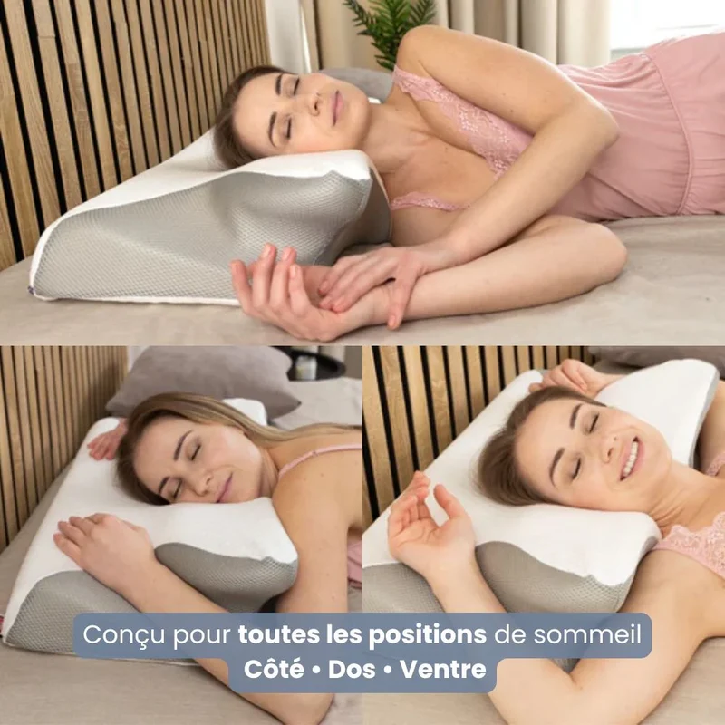 Oreiller ergonomique mémoire de forme
