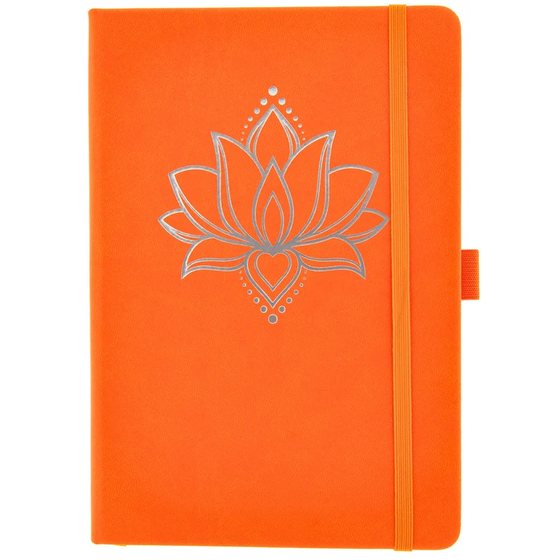 Yoga Notizbuch A5 - Lotus orange