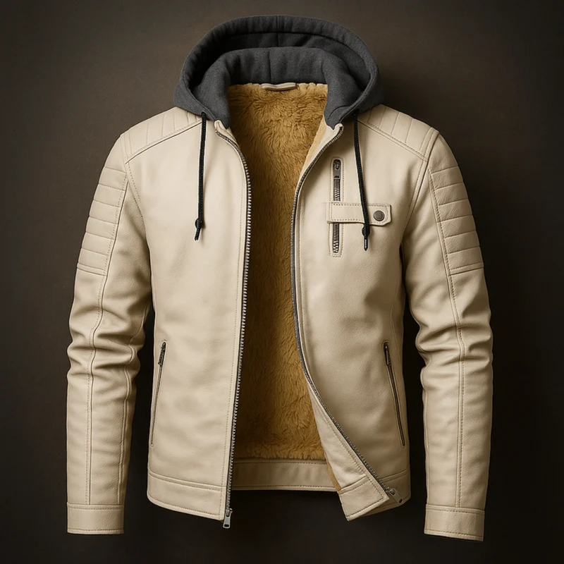 Veste doublée chaude avec capuche amovible