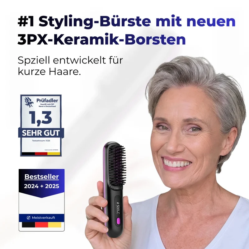 Brosse intelligente pour cheveux courts