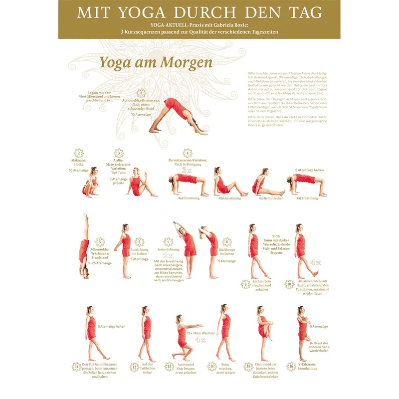 Mit Yoga durch den Tag - Poster A4