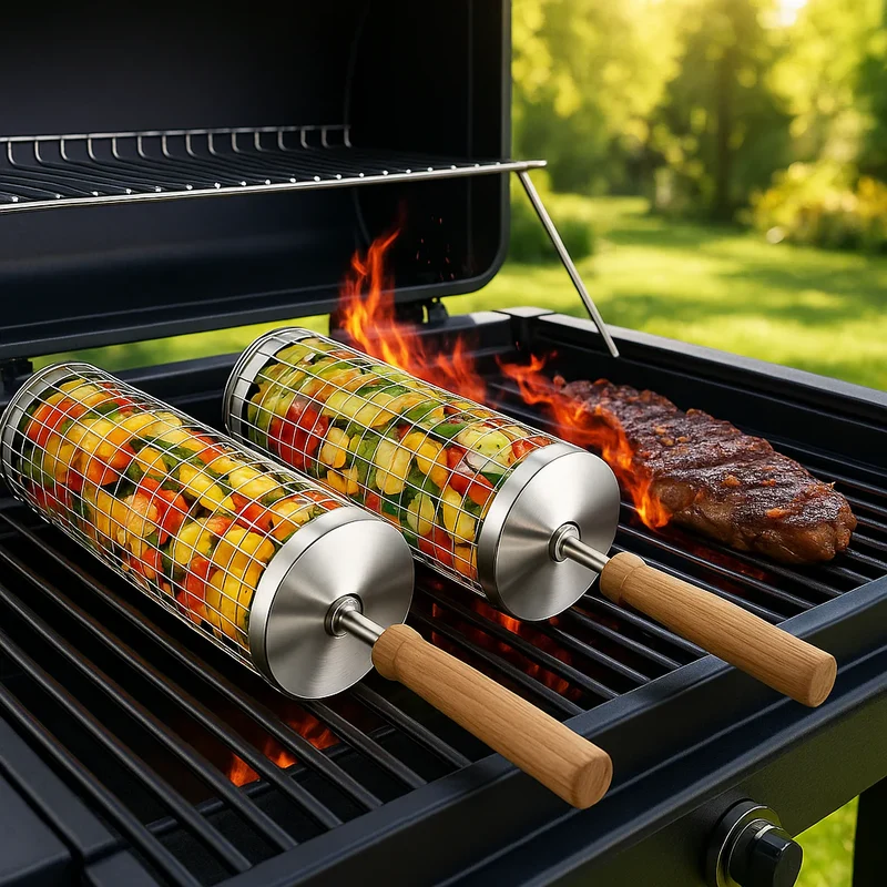 Panier inox pour barbecue