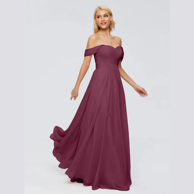 Robe de Demoiselle d'Honneur Élégante à Bretelles
