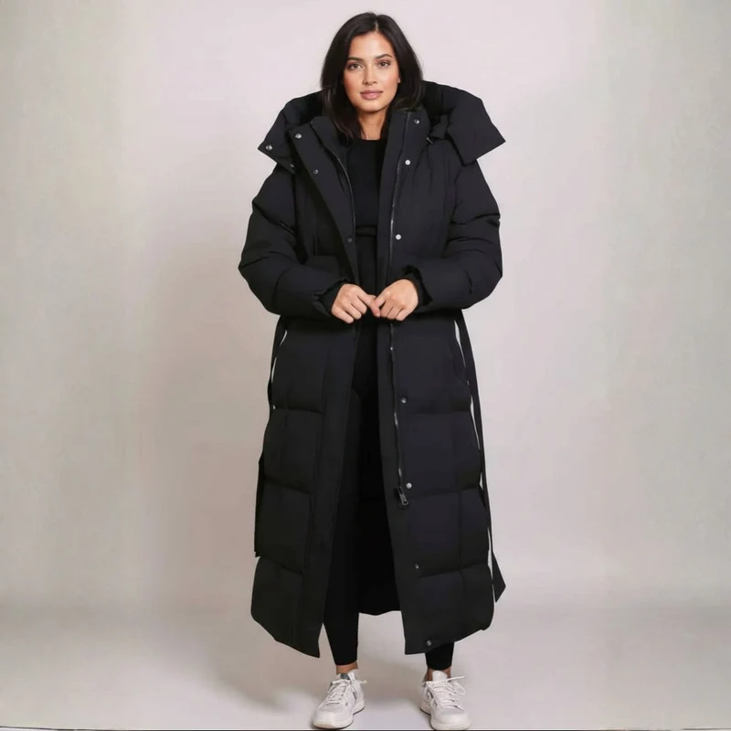 Manteau long matelassé femme