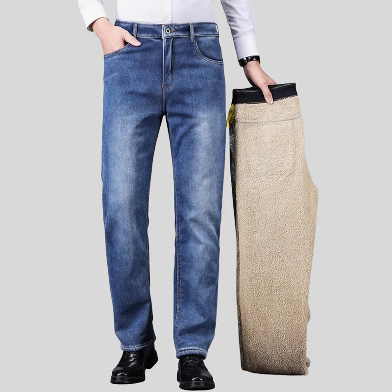 Jean doublé polaire homme