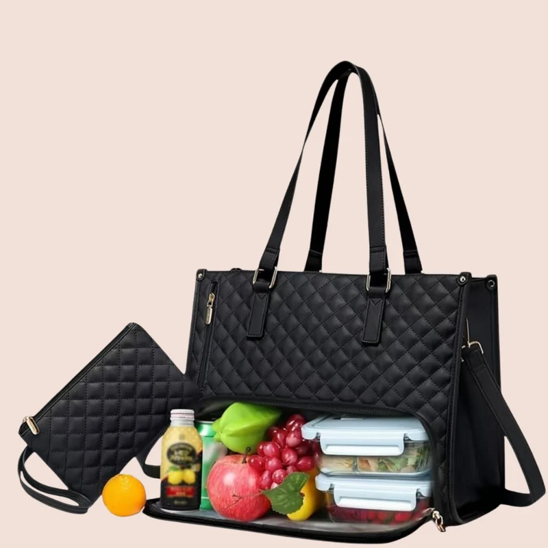 Sac fourre-tout en cuir matelassé élégant et pratique