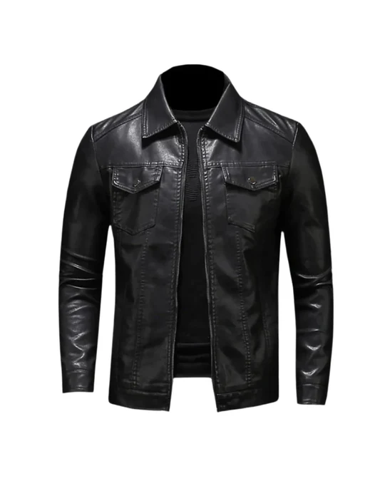 Veste en cuir homme élégante et confortable