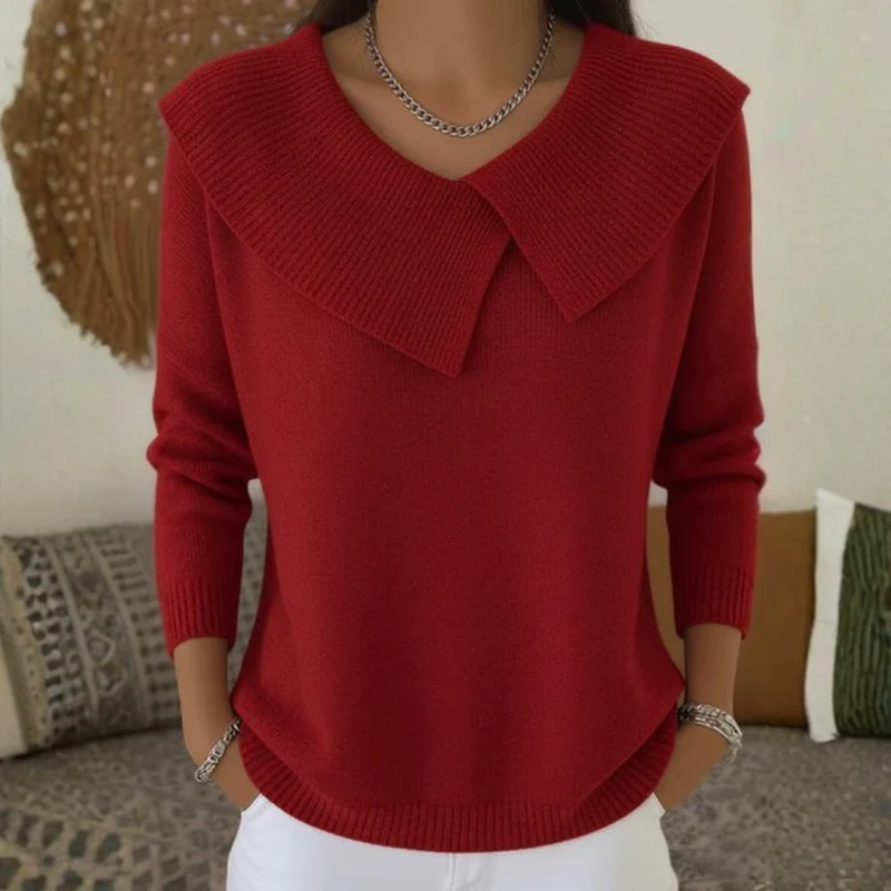 Pull chaud à col souple élégant