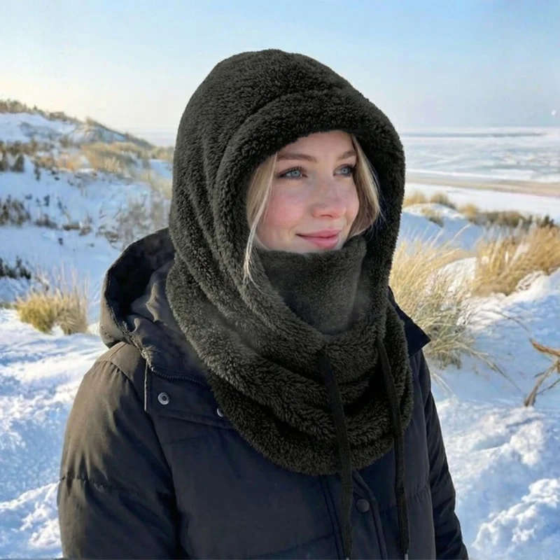 Cagoule polaire intégrale hiver chaude et confortable